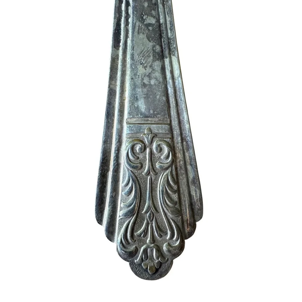 Royal Saxony Silverplate‎ Serving Spoon Fork Set 1935 Unpolished